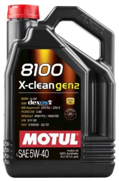 MOTUL 8100 X-Clean gen2 5W-40. 4l